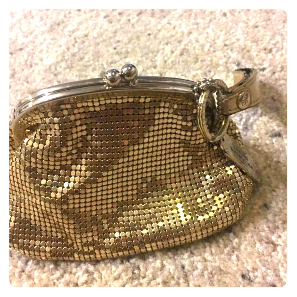Gold evening wristlet